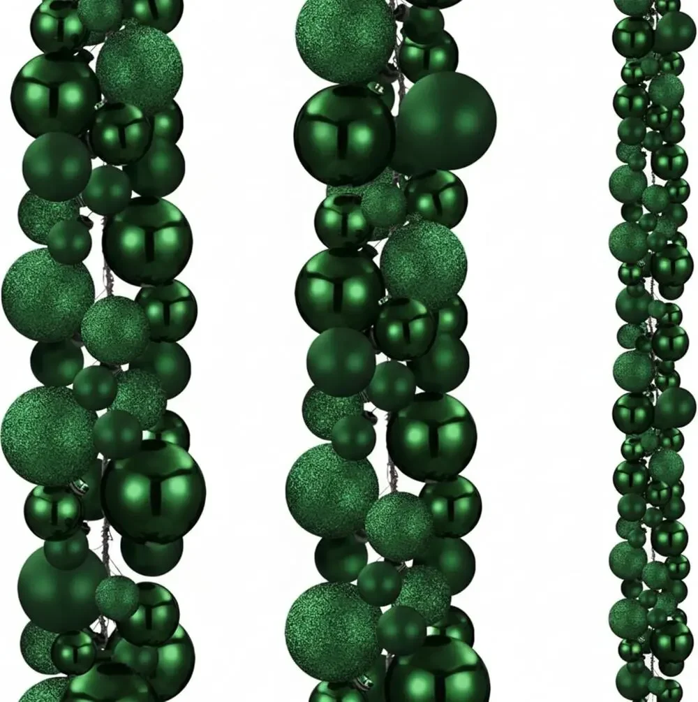 Set of 2 Branches Of Green Ornaments 6’ Long